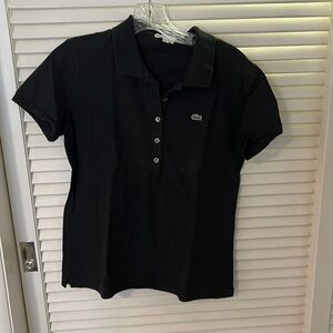 Lacoste Black Women's Regular Fit Supple Petit Piqué
Polo. Size 42.